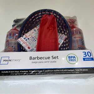 Mainstays Red and Blue BBQ Set